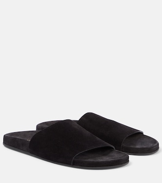 Pantoletten Hugh aus Veloursleder | The Row