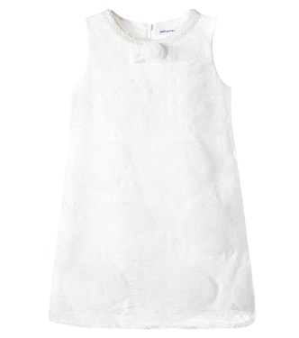 Bow-detail embellished lace dress | Self-Portrait Kids
