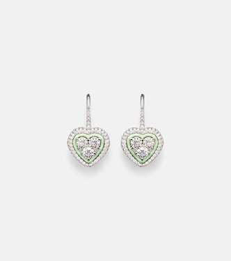 Pendientes de oro blanco de 18 ct con diamantes | Kamyen