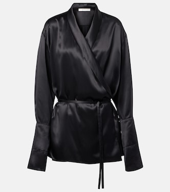 Wickeltop Eivie aus Seidensatin | The Row