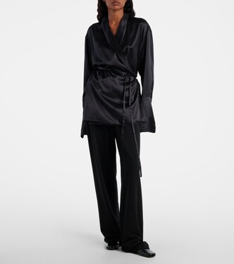 Wickeltop Eivie aus Seidensatin | The Row