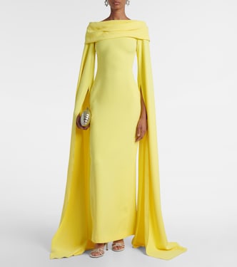 Robe longue Nuri en crêpe | Solace London