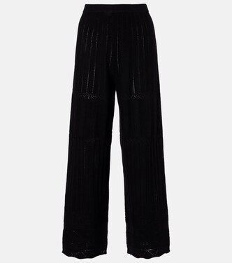 Alliage pointelle wool and cashmere wide-leg pants | Eres