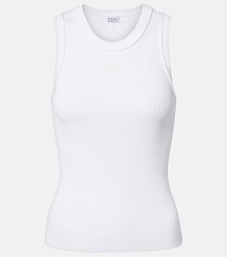 Anagram ribbed-knit tank top | Loewe