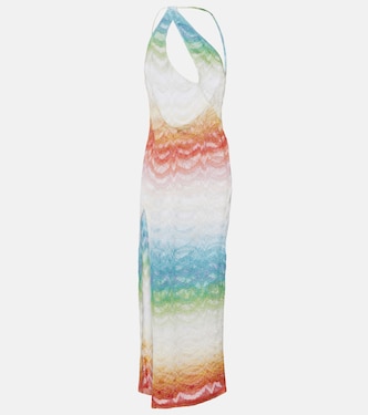 Maxikleid aus asymmetrischem Lamé | Missoni