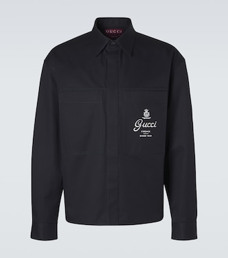 Camicia in cotone con logo | Gucci