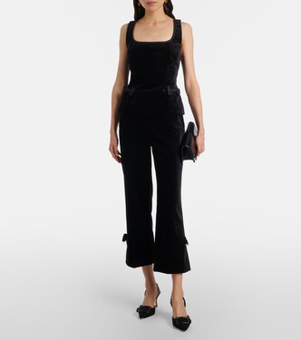 Quincy cotton velvet cropped pants | Posse