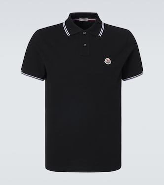 Polo de piqué de algodón con logo | Moncler