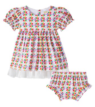 Baby floral cotton dress and bloomers set | Fábula