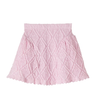 Pointelle cotton-blend skirt  | Self-Portrait Kids