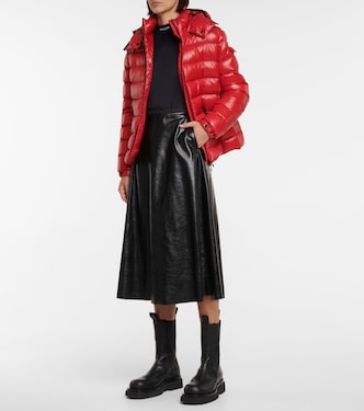 Falda midi de piel sintética | Moncler