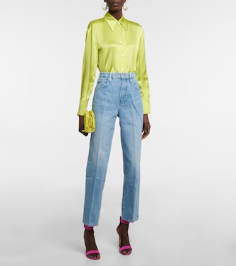 Jeans rectos High 'n' Tight de tiro alto | Frame