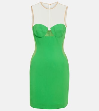 Miniabito in jersey crêpe con mesh | Stella McCartney