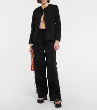 Distressed high-rise wide-leg jeans | Dries Van Noten