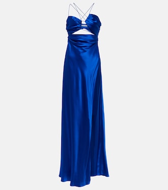 Asymmetrical cutout silk gown | The Sei