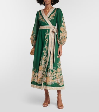 Bedrucktes Midikleid Devi aus Baumwolle | Zimmermann