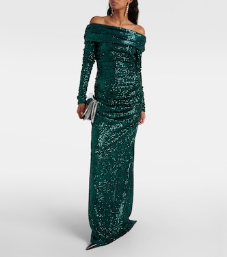 Off-shoulder sequined gown | Dolce&Gabbana