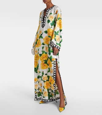 Caftano in seta con stampa | Dolce&Gabbana
