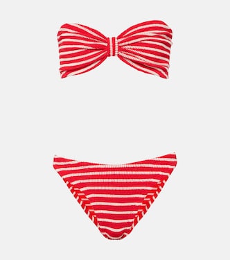 Jean striped strapless bikini | Hunza G