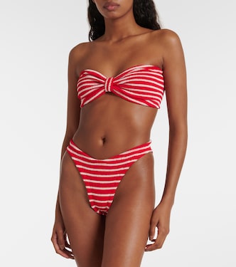 Jean striped strapless bikini | Hunza G