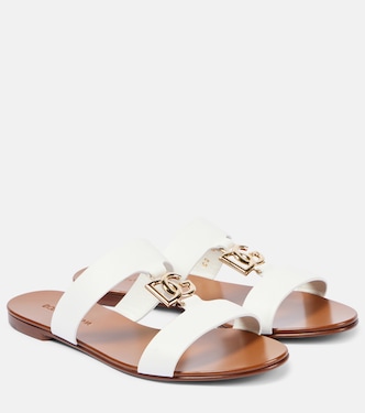 Sandali in pelle con logo | Dolce&Gabbana