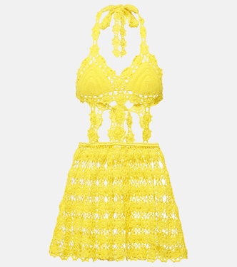 Vestido corto Ibiza de croché de algodón | Anna Kosturova
