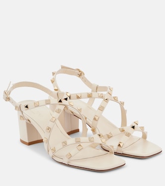 صندل من الجلد Rockstud | Valentino Garavani