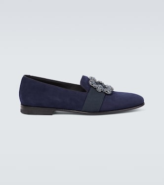 Verzierte Loafers Carlton aus Veloursleder | Manolo Blahnik