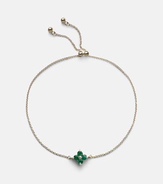 Armband Luckiest Clover aus 10kt Gelbgold mit Smaragden | Stone and Strand