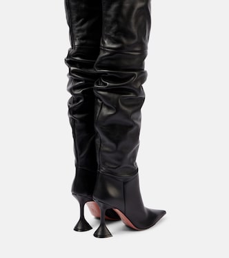 Overknee-Stiefel Olivia 95 aus Leder | Amina Muaddi
