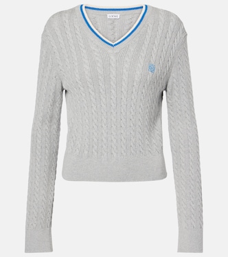 Pullover in cotone a trecce | Loewe