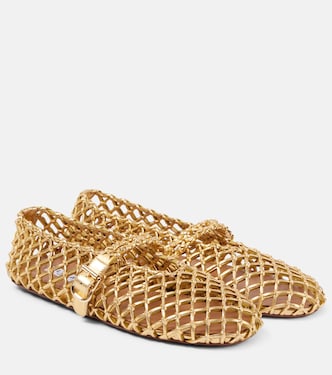 Ballerine in pelle a rete | Alaïa