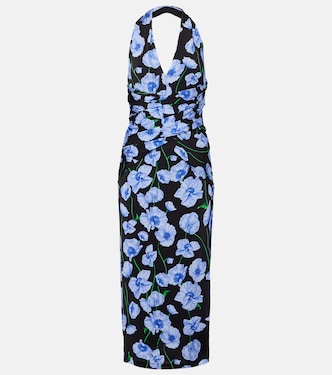 Floral gathered midi dress | Carolina Herrera