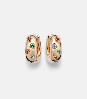 Boucles d'oreilles Iconica en or rose 18 ct et pierres précieuses | Pomellato