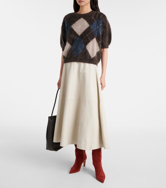 Juniper argyle knitted cashmere top | Lisa Yang