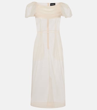 薄纱中长连衣裙 | Simone Rocha