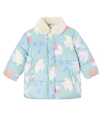 Printed faux shearling-trimmed jacket | Stella McCartney Kids