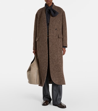 Belted wool and cashmere overcoat | Brunello Cucinelli