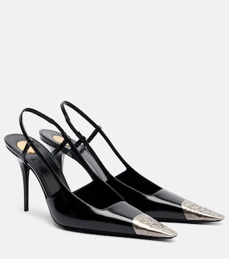 Jeanne 75皮革露跟高跟鞋 | Saint Laurent