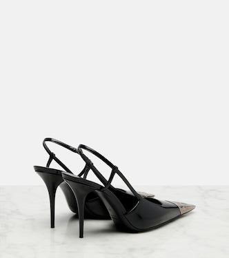 Jeanne 90皮革露跟高跟鞋 | Saint Laurent