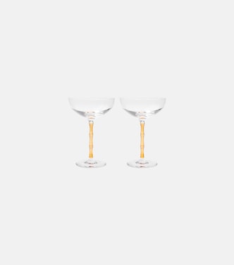 Set de 2 coupes à champagne Bamboo en cristal | La DoubleJ