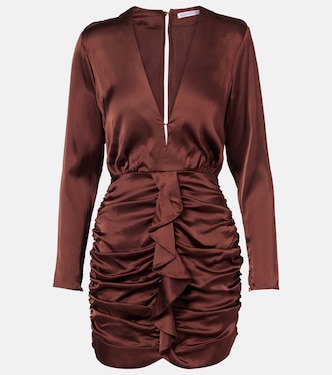 Ruffled satin minidress | Poupette St Barth