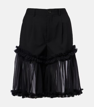Shorts in tulle e lana | Noir Kei Ninomiya
