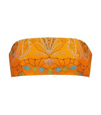 Crop top de seda estampado | Pucci