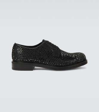 Schnürschuhe mit Kristallen | Prada