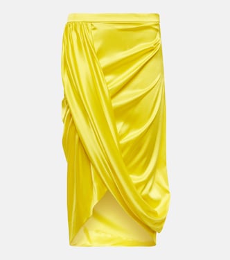 Jupe midi en soie mélangée | Dries Van Noten