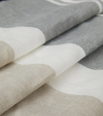 Telo mare in lino a righe | Brunello Cucinelli