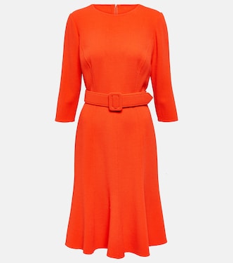 Robe midi en laine mélangée | Oscar de la Renta