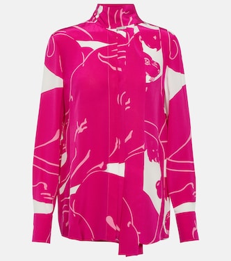 Blouse imprimée en soie à lavallière | Valentino