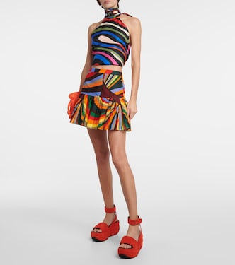 Minifalda Iride de algodón plisada  | Pucci